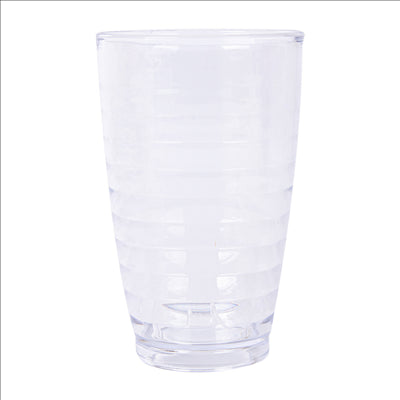 GOBELETS AVEC RELIEF 380 ML Ø 8/5,1x12,8 CM TRANSPARENT POLYCARBONATE (72 UNITÉS)