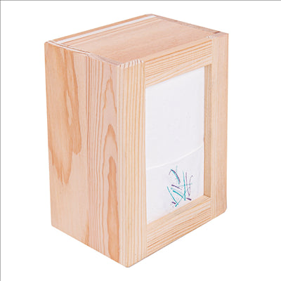 DISTRIBUTEUR SERVIETTES MINI SERVIS  15x11x8 CM NATUREL BOIS (1 UNITÉ)