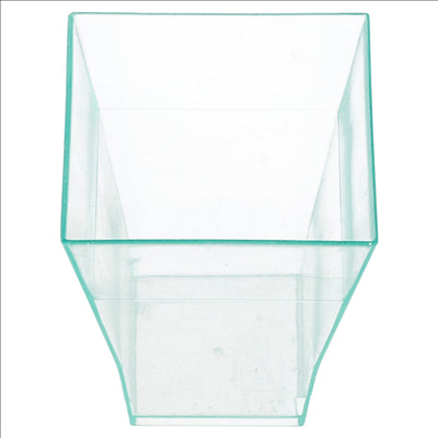 MISE EN BOUCHE RÉUTILISABLES 'BOUQUET'  4,5x4,5x5,5 CM VERT D'EAU PS (576 UNITÉS)