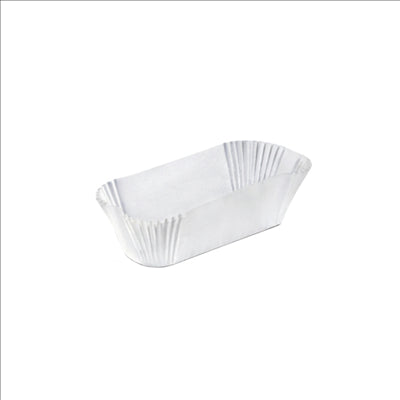 CAPSULES LONGUES 'PETITS FOURS' 50 G/M2 10,5x6x2,5 CM BLANC PARCH.INGRAISSABLE (1000 UNITÉS)