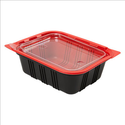 BARQUETTES MICRO-ONDABLES REPAS INDIVIDUEL  15,5x12x5,1 CM NOIR PP (400 UNITÉS)