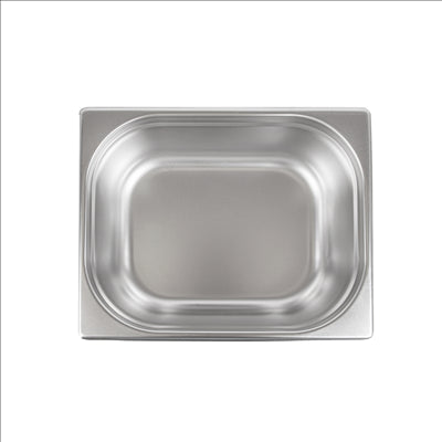 BAC GASTRONOME 1/2 8,4 L 32,5x26,5x15 CM ARGENTE INOX (1 UNITÉ)