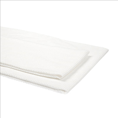 SERVIETTE EMBALLÉE À USAGE UNIQUE  80 G/M2 100x140 CM BLANC VISCOSE / PULPE (50 UNITÉS)