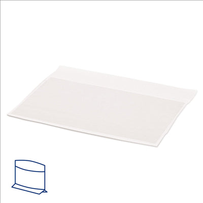 RÉCIPIENTS AVEC BASE ET FENÊTRE 'KANGOO PACK' 40 G/M2 + 15 PP 21+3x16/12 CM BLANC KRAFT (100 UNITÉS)