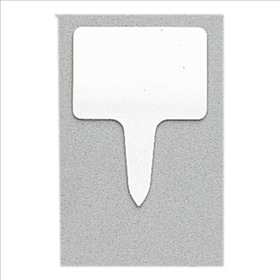 10 U. ÉTIQUETTES À PRIX RECTANGULAIRES  8x5,5x0,1 CM BLANC PVC (1 UNITÉ)