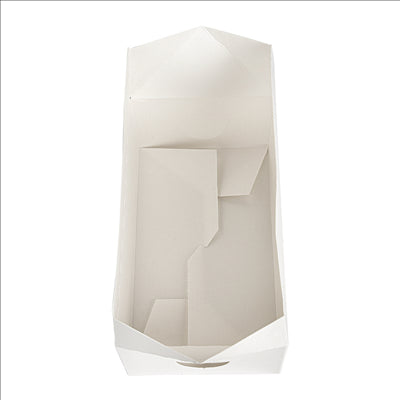 BOÎTES REPAS À EMPORTER 'THEPACK' 2 L 250 G/M2 13x23x8 CM BLANC CARTON ONDULÉ NANO-MICRO (300 UNITÉS)