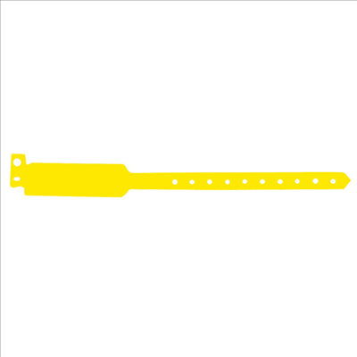 BRACELETS INVIOLABLES  25 CM JAUNE PVC (100 UNITÉS)