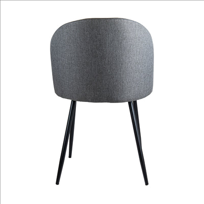 CHAISE 'SUPRA-TEK'  52x50x78 CM GRIS POLYESTER (4 UNITÉS)