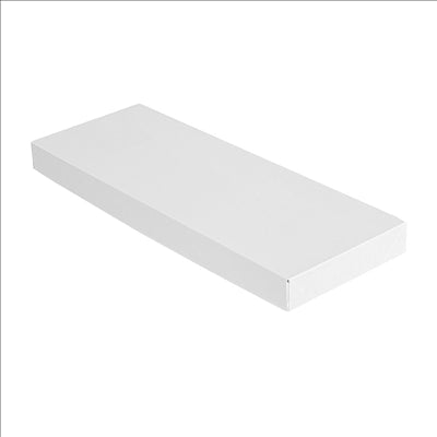 COUVERCLES SANS FENÊTRE POUR BOÎTES 254.65 'THEPACK' 250 G/M2 11x30x2 CM BLANC CARTON ONDULÉ NANO-MICRO (200 UNITÉS)