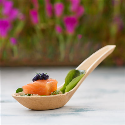 CUILLÈRES SAIGON  13x4 CM NATUREL BAMBOU (50 UNITÉS)
