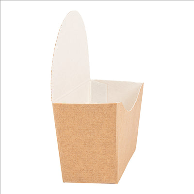 BOÎTES BAGEL SCOOP 'THEPACK' 220 G/M2 12x4,5x12 CM MARRON CARTON ONDULÉ NANO-MICRO (1000 UNITÉS)