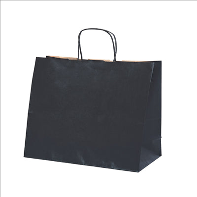 SACS SOS COULEUR UNIE  80 G/M2 18+8x21,5 CM NOIR KRAFT (250 UNITÉS)