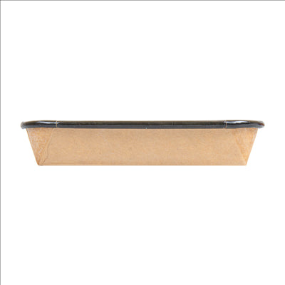 RÉCIPIENTS POUR "SUSHI"  20PE + 280 +16PE G/M2 14x8x2,4 CM NOIR KRAFT (800 UNITÉS)