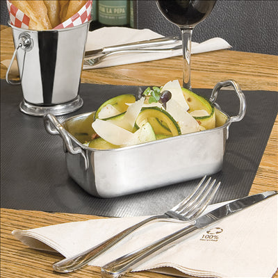MINI BACS AVEC ANSES 'ARTINOX'  14,5x9,5x4,5 CM ARGENTE INOX (6 UNITÉS)