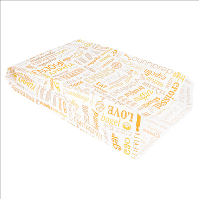 SACHETS CROISSANTS 'PAROLE' 33 G/M2 19+8x35 CM BLANC CELLULOSE (250 UNITÉS)