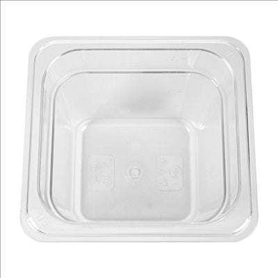 BAC GASTRONOME 1/6 1,9 L 17,6x16,2x15 CM TRANSPARENT POLYCARBONATE (1 UNITÉ)