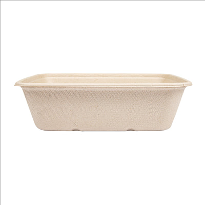 PLATEAUX 'BIONIC' 1250 ML 20x18,5x5,5 CM NATUREL BAGASSE (400 UNITÉS)