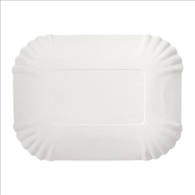 PLATEAUX  320 G/M2 18x13x3 CM BLANC CARTON (1000 UNITÉS)