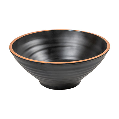 BOLS 'ASAMI WARE' 1600 ML Ø23,3x9,7 CM NOIR MÉLAMINE (6 UNITÉS)