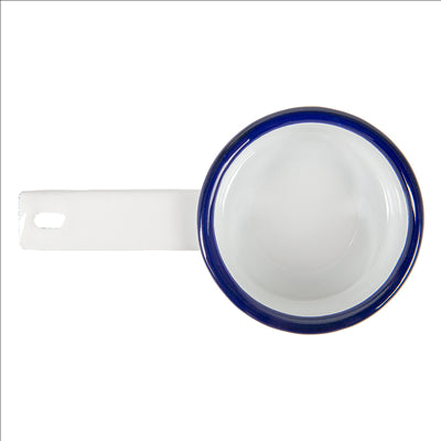 MINI SAUTOIRS 'ENAMELWARE' 100 ML 14,6x8x3 CM BLANC ACIER ÉMAILLÉ (6 UNITÉS)