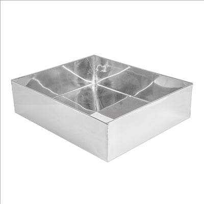 BOÎTE POUR BUFFET 'ARTINOX'  30x25,3x8 CM ARGENTE INOX (1 UNITÉ)