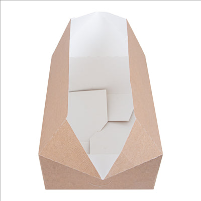 BOÎTES REPAS À EMPORTER 'THEPACK' 5 L 310 G/M2 26x20,5x11,3 CM NATUREL CARTON ONDULÉ NANO-MICRO (150 UNITÉS)