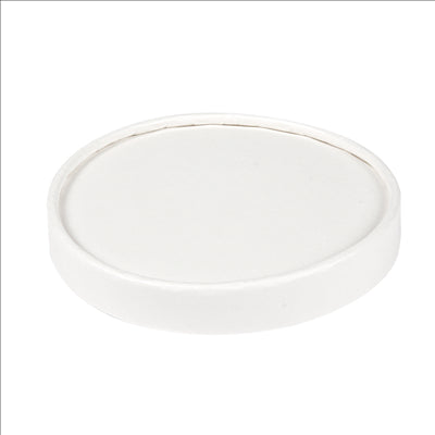 COUVERCLES POTS À GLACES 300 ML 280 + 18 PE G/M2 Ø10 CM BLANC CARTON (1000 UNITÉS)