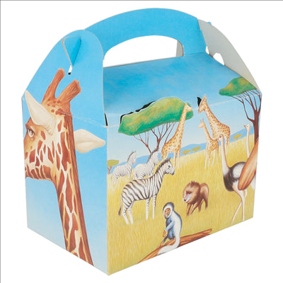 BOÎTES MENU ENFANT "SAVANE"  320 G/M2 15,50x10,50x17,50 CM QUADRICHROMIE CARTON (300 UNITÉS)