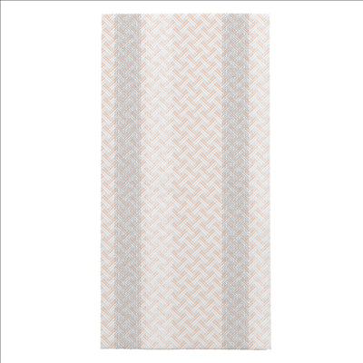 SERVIETTES PLIAGE 1/8 'LIKE LINEN - MADRAS III' 70 G/M2 40x40 CM GRIS/ABRICOT SPUNLACE (600 UNITÉS)