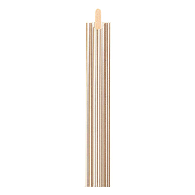 AGITATEURS CAFÉ EN SACHET OUVERTE  0,6x14x0,1 CM NATUREL BOIS (100 UNITÉS)