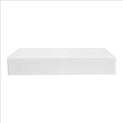 COUVERCLES SANS FENÊTRE POUR BOÎTES 254.77 'THEPACK' 250 G/M2 11x15x2 CM BLANC CARTON ONDULÉ NANO-MICRO (200 UNITÉS)