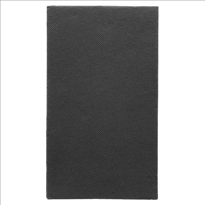 SERVIETTES ECOLABEL P.1/6 'DOUBLE POINT' 18 G/M2 30x40 CM NOIR OUATE (1800 UNITÉS)