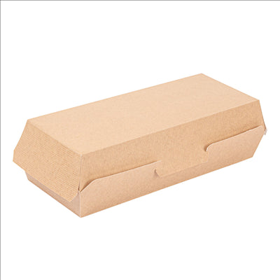 BOÎTES "PANINI" 'THEPACK' 220 G/M2 26,5x12,2x7 CM NATUREL CARTON ONDULÉ NANO-MICRO (300 UNITÉS)