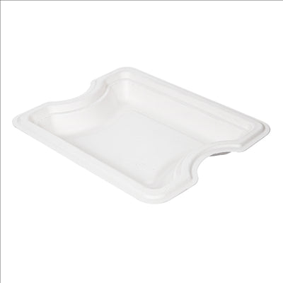 PLATEAU INTERMÉDIAIRE POUR RÉFÉRENCE 253.80 'BIONIC'  21x16,5x2,7 CM BLANC BAGASSE (400 UNITÉS)