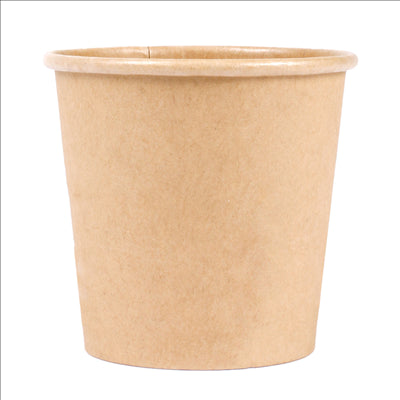 PETITS POTS 105 ML (3,5 oz) 210 + 18 PE G/M2 Ø6,15/4,55x5,8 CM MARRON CARTON (1000 UNITÉS)