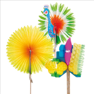 DÉCORS POUR GLACES "CHINOISE"  10,7x20 (h) CM ASSORTI BOIS (144 UNITÉS)