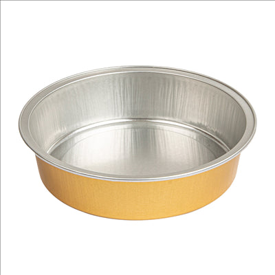 RÉCIPIENTS PÂTISSERIE 215 ML Ø11,8x3 CM ARGENT/OR ALUMINIUM (100 UNITÉS)