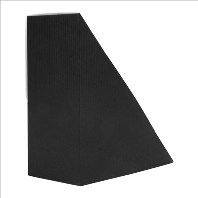 BOÎTES SANDWICH AVEC FENÊTRE - SIMPLE 'THEPACK' 230 G/M2 + OPP 12,4x12,4x5,5 CM NOIR CARTON ONDULÉ NANO-MICRO (500 UNITÉS)