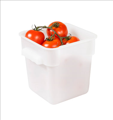 BAC ALIMENTAIRE 4 L 18x18x19 CM BLANC PP (1 UNITÉ)