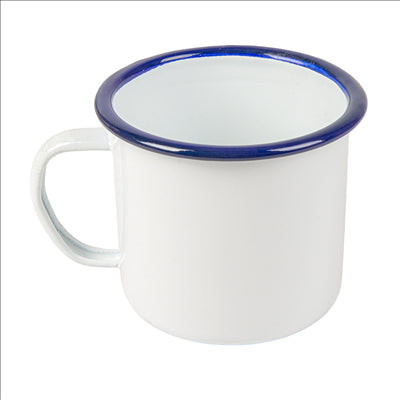 TASSES 'ENAMELWARE' 500 ML Ø 9x9 CM BLANC ACIER ÉMAILLÉ (6 UNITÉS)