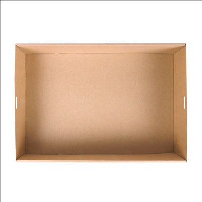 BOÎTES "TRAITEUR" M  375 G/M2 35,9x25,2x8 CM NATUREL KRAFT (100 UNITÉS)