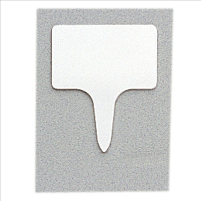 10 U. ÉTIQUETTES À PRIX RECTANGULAIRES  4,6x5,5x0,1 CM BLANC PVC (1 UNITÉ)