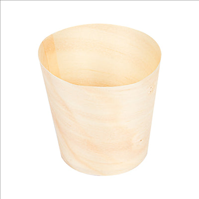 MINI VERRES EN FEUILLE DE PEUPLIER 15 ML Ø 4,4x4,5 CM NATUREL BOIS (50 UNITÉS)