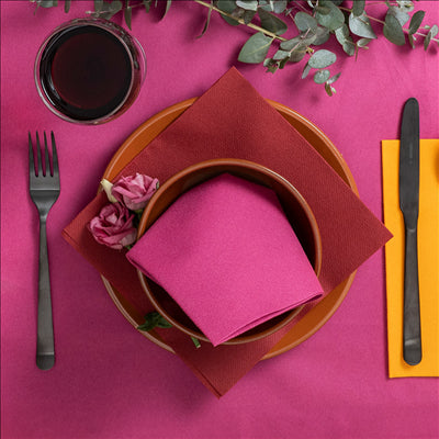 SERVIETTES  55 G/M2 40x40 CM BORDEAUX AIRLAID (700 UNITÉS)