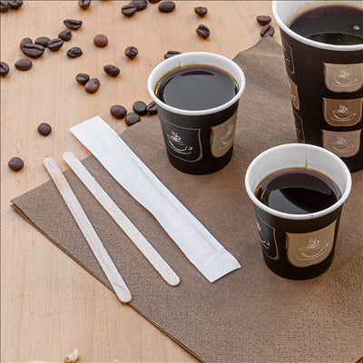 AGITATEURS À CAFÉ SOUS SACHET INDIVIDUEL  0,5x11x0,15 CM NATUREL BOIS (1000 UNITÉS)