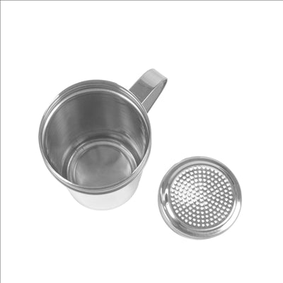 SAUPOUDREUSE SEL AVEC ANSE 450 ML Ø 7x13,2 CM ARGENTE INOX (1 UNITÉ)