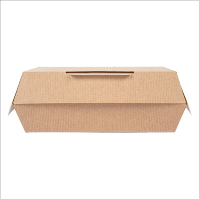 BOÎTES "LUNCH BOX" 'THEPACK' 220 G/M2 19,5x11,5x6,5 CM NATUREL CARTON ONDULÉ NANO-MICRO (300 UNITÉS)