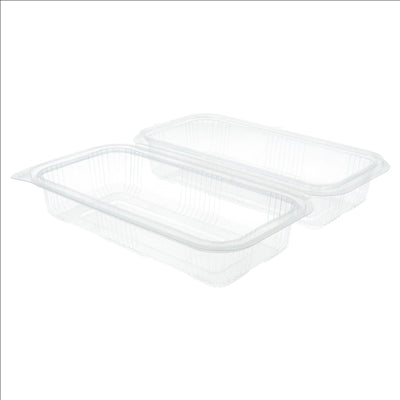 RÉCIPIENTS PÂTISSERIES + COUVERCLE 750 ML 10,8x20,5x7,5 CM TRANSPARENT RPET (600 UNITÉS)