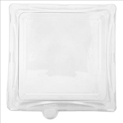 COUVERCLES POUR RÉFÉRENCE 215.92 'BIONIC'  20,7x20,7x4 CM TRANSPARENT PET (250 UNITÉS)