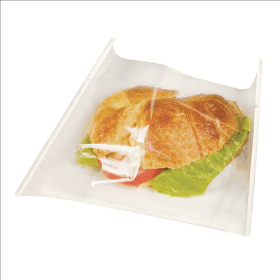 DELI PACK  30 G/M2 + 13 PP 28x22/20 CM BLANC KRAFT (500 UNITÉS)